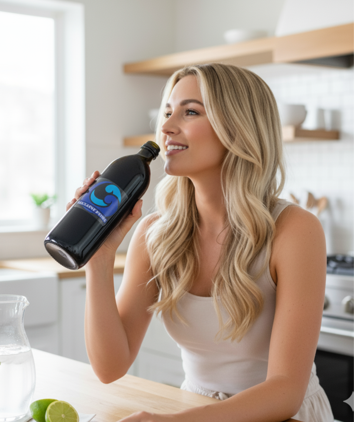 Black Bottle | Miron Violet Glass Bottle - Image 2